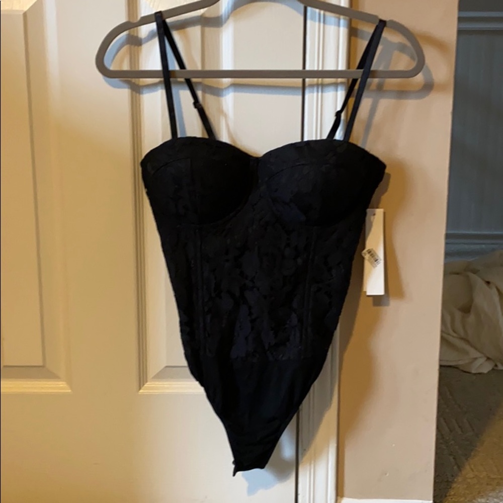 Black lace bodysuit